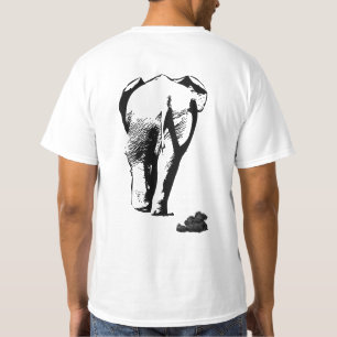 Camiseta Camisa-T de caminhada elefante