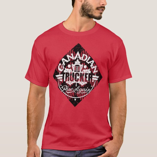 Camiseta Camisa-T de caminhoneiro canadense (Frente)