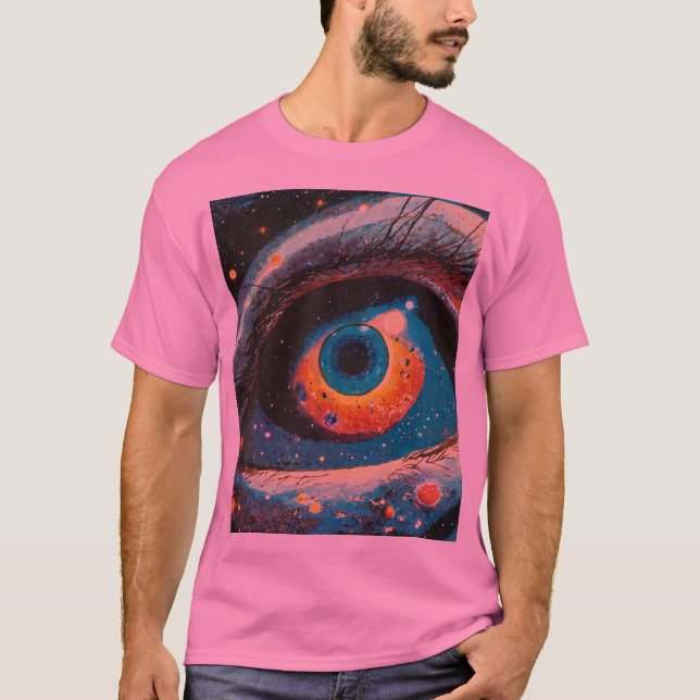 Camiseta "Camisa-T de captura de olhos com Design único de  (Frente)