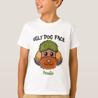 Camisa-T de cara feia de cachorro de Poodle exclus