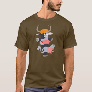 Camiseta Camisa-T de Cartoon Dançante Bonita