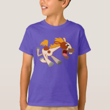Camisa-T de Cartoon Livremente Pinto Horse