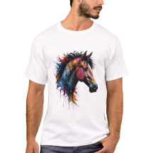 Camisa-T de Cavalo Curvo Americano Bashkir