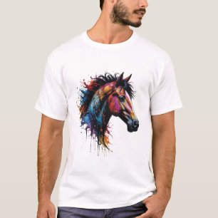 Camiseta Camisa-T de Cavalo Curvo Americano Bashkir