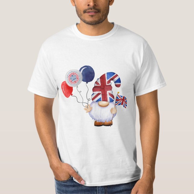 Camiseta Camisa-T de coroação Charles III, Rei dos Homens (Frente)