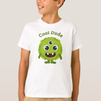 Camisa-T de Crianças Legal do Monstro Verde