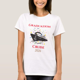 Camiseta Camisa-T de Cruzamento de Graduação