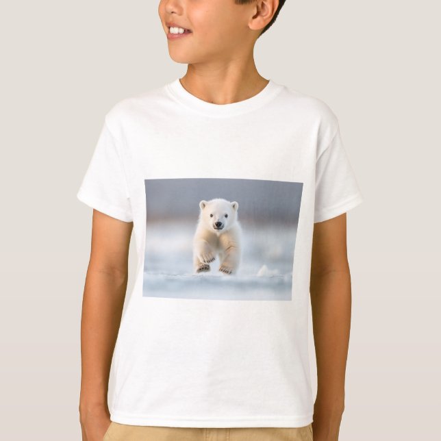 Camiseta Camisa-T de Cubo Polar Engraçado do Alaska Funny (Frente)