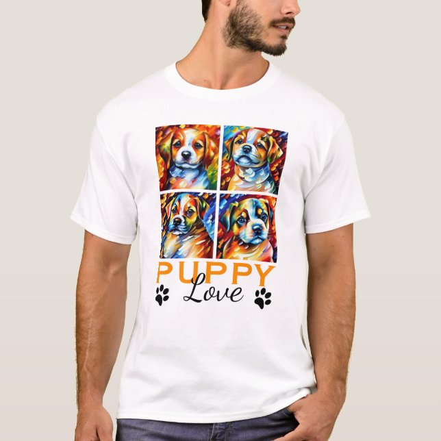 Camiseta Camisa-T De Cupas Estilizadas (Frente)