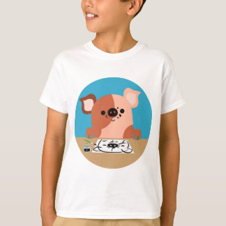 Camiseta Camisa-T de desenho de animação em forma de gala