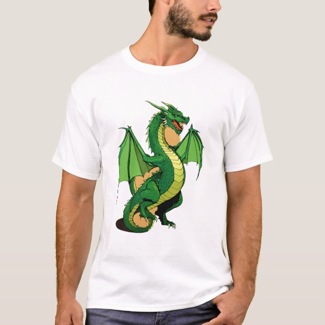 Camiseta Camisa-T de design verde (Frente)
