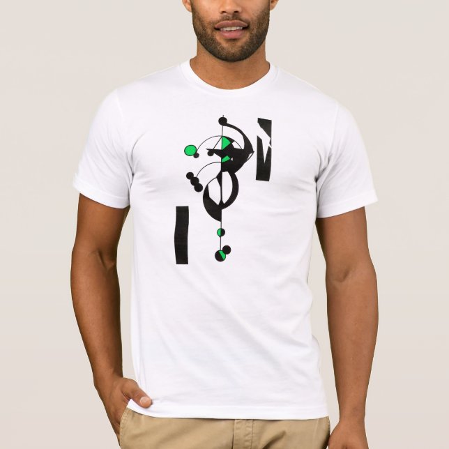 Camiseta Camisa-T de Design Verde Masculina (Frente)