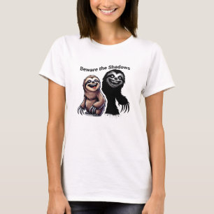 Camiseta Camisa-T de Dia das Bruxas com Nervosismo Assustad