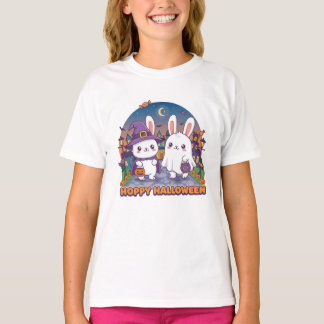 Camiseta Camisa-T de Dia das Bruxas de Bunnies ou Tratadore
