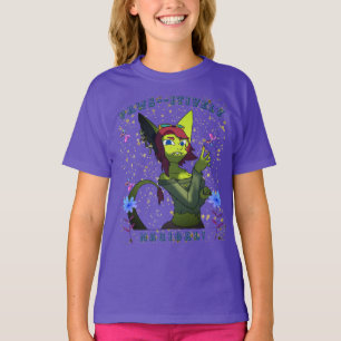Camiseta Camisa-T de Diversão de Borboleta Mágica de Artsy
