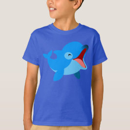 Camiseta Camisa-T de Dolphin Infantil de Cartoon Ridículo
