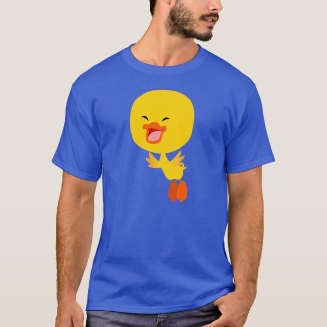 Camiseta Camisa-T de Duque-Cartoon Voadora Bonita (Frente)