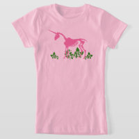 Camisa-T de esqueleto cor-de-rosa do Unicórnio