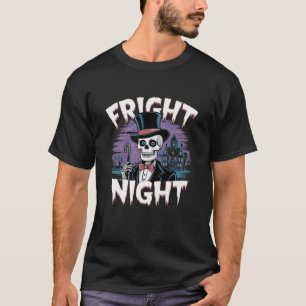 Camiseta Camisa-T de esqueleto noturno