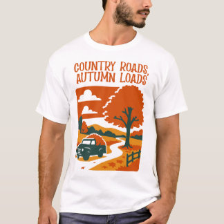 Camiseta Camisa-T de estradas-campo - Cargas de outono | Na