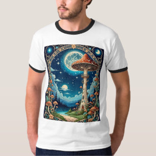 Camiseta Camisa-T de Fantasia da Floresta Moonlit