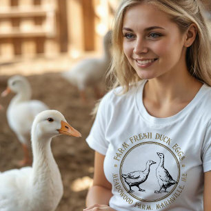 Camiseta Camisa-T de Fazenda de Ovo rico Pato ou Ovos de Ov