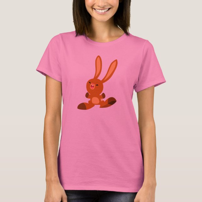 Camiseta Camisa-T de Feliz-branca (Frente)