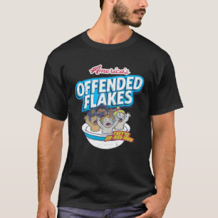 Camiseta Camisa-T de Flocos Ofendido da América