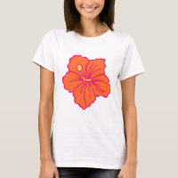 Camisa-T de Flor Havaiana