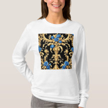 Camisa-T de folga comprida de Rosas alegres