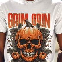 Camisa-T de fusão do Dia das Bruxas com Grin Pumpk