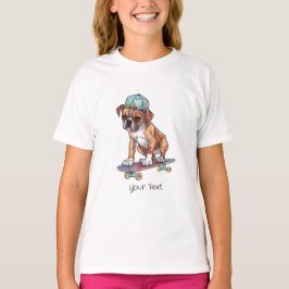 Camiseta Camisa-T de Garota-Boxer-Watercolor