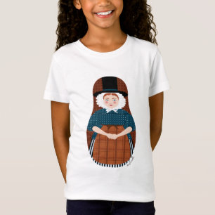 Camiseta Camisa-T de garotas de Welsh Matryoshka