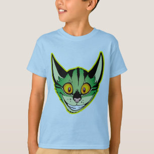 Camiseta Camisa-T de Gato Fluorescente