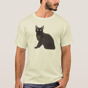 Camiseta Camisa-T de Gato Sátil Birmanês