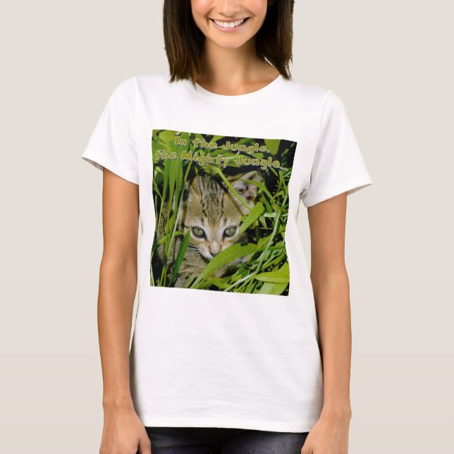 Camiseta Camisa-T de Gato Selvagem (Frente)