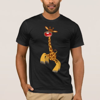 Camiseta Camisa-T de Girafa Dançante de Cartoon Bonita
