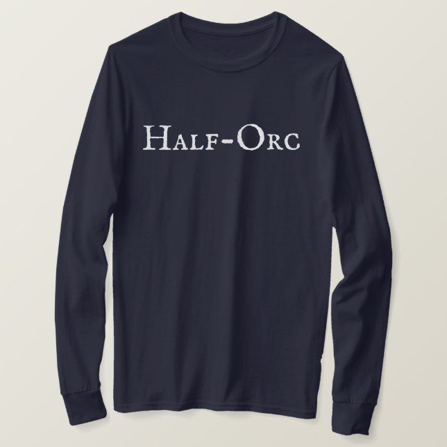 Camiseta Camisa-T de "Half-Orc" (Frente do Design)