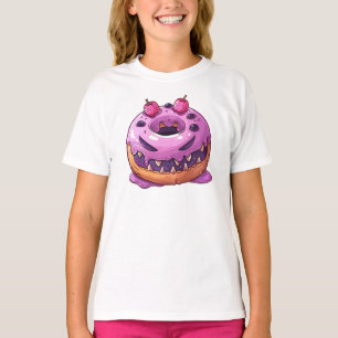 Camiseta Camisa-T de Halloween monstro de Rosquinha assusta