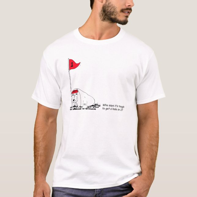Camiseta Camisa-T de homem de golfe engraçado (Frente)