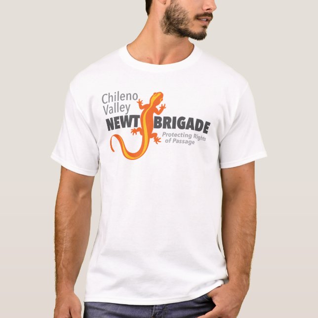 Camiseta Camisa-T de Homens da Brigada Newt do Vale do Chil (Frente)