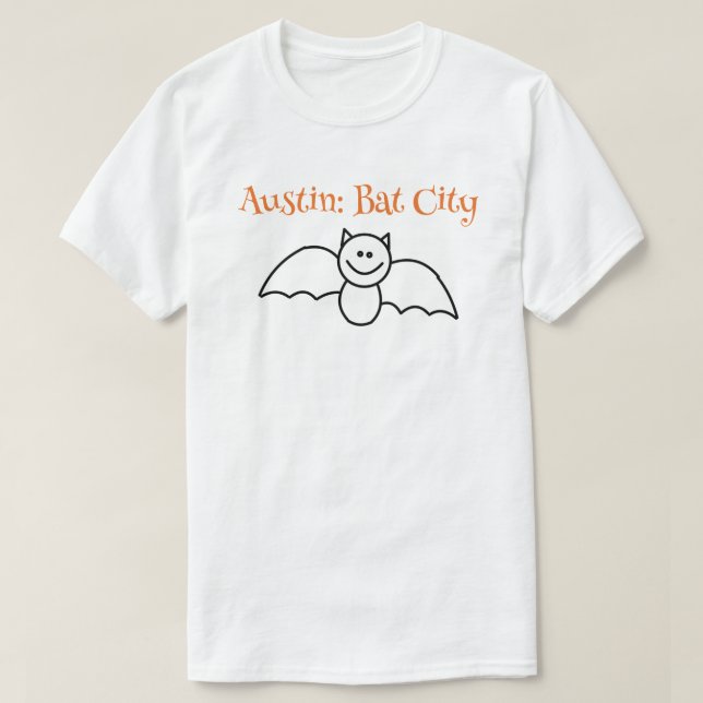Camiseta Camisa-T de Homens da Cidade do Bat CISV Austin (Frente do Design)