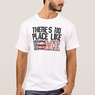 Camiseta Camisa-T de Homens de Baseball Patriótica