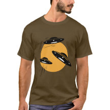 Camisa-T de Homens do OVNI Espacial