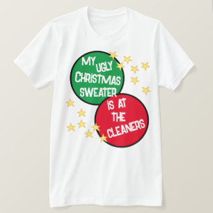 Camiseta Camisa-T de Homens Engraçados de Natal Feio
