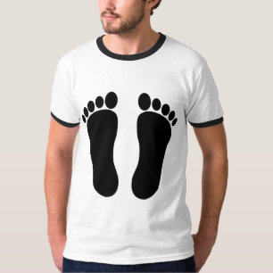 Camiseta Camisa-T de Homens Personalizados da Pegada