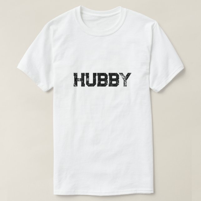 Camiseta Camisa-T de Homens Personalizados do Hubby Grunge (Frente do Design)