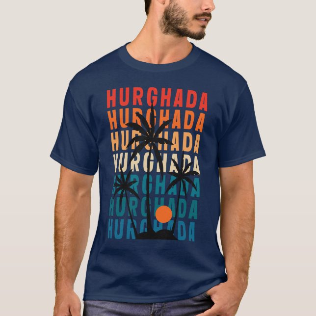 Camiseta Camisa-T de Hurghada Masculina (Frente)