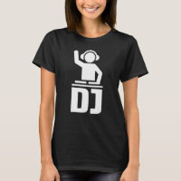 Camisa-T de ícones DJ masculinos da loja DJ, preta