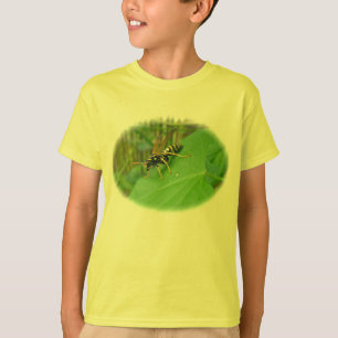 Camiseta Camisa-T de Jaqueta amarela